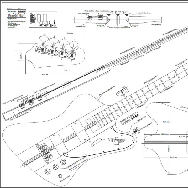 GUITAR AND BASS PLANS THUNDERBIRD BASS